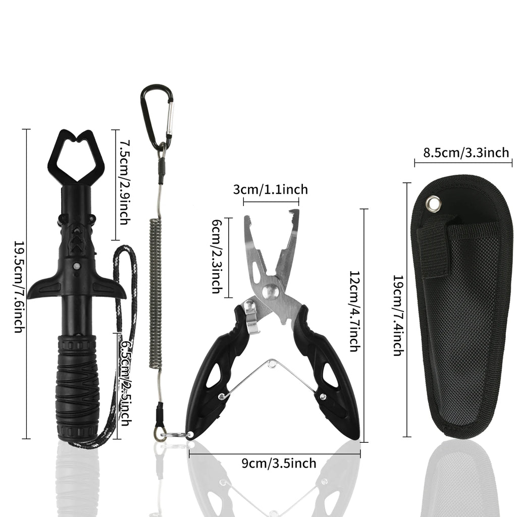 Fishing Pliers and Gripper Set Fishmen Muti-Function Fishing Tool Gear Gifts for Men/Women