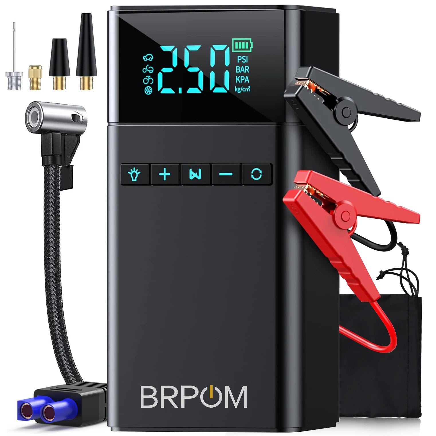 AUTO Starter with Air Compressor 150PSI 10000A Portable Starter Battery Pack (10.0L Gasoline/16.0L Diesel)