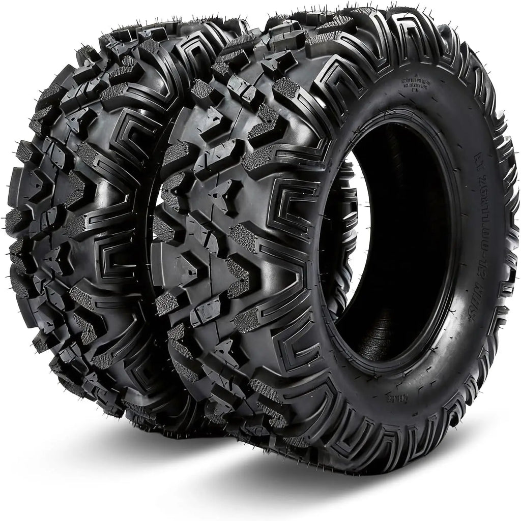 ATV/UTV Tires 26x11-12,All-Terrain Mud Tires 26x11x12,6-Ply,Non-Directional Tread,Tubeless,Set of 2