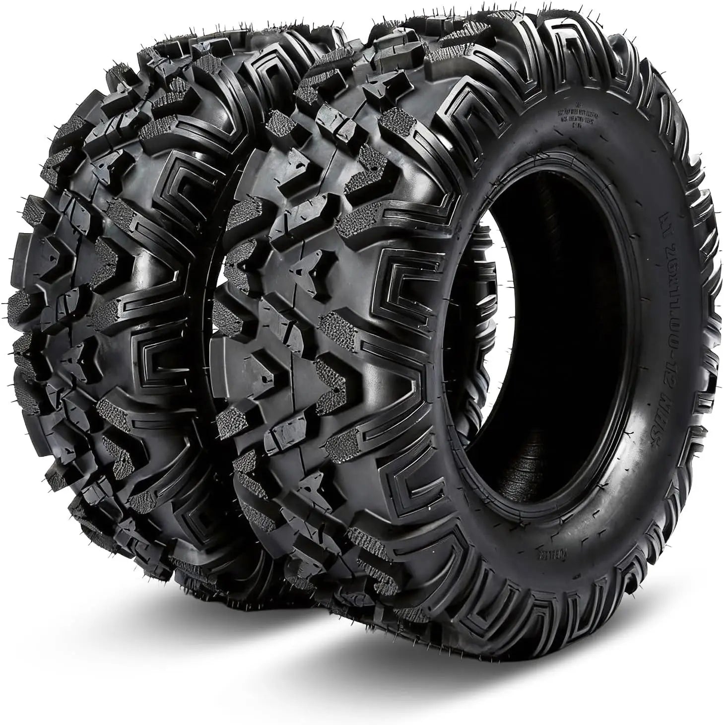 ATV/UTV Tires 26x11-12,All-Terrain Mud Tires 26x11x12,6-Ply,Non-Directional Tread,Tubeless,Set of 2