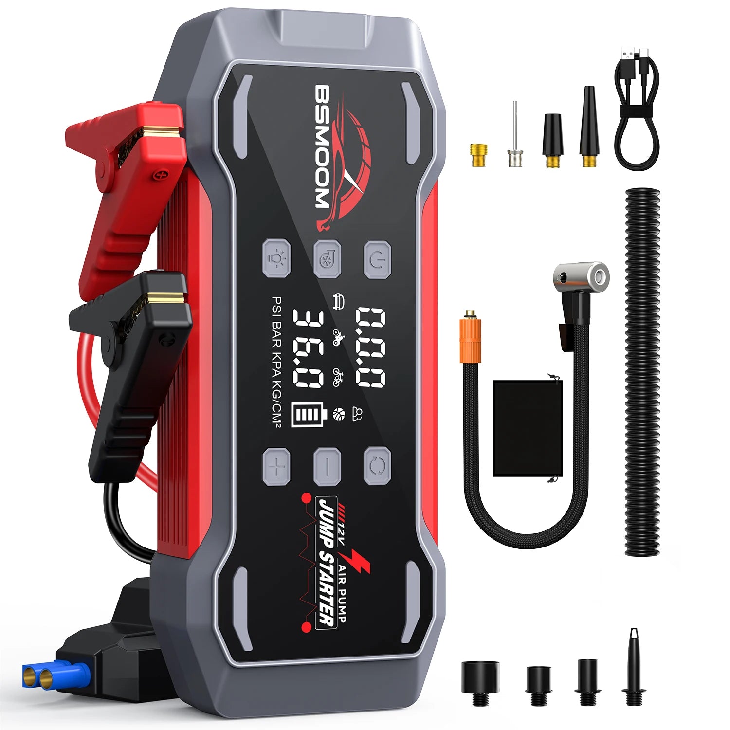 AUTO Starter with Air Compressor 150PSI 10000A Portable Starter Battery Pack (10.0L Gasoline/16.0L Diesel)