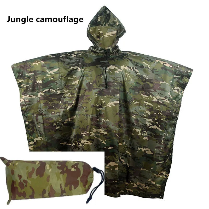 Outdoor Breathable Camouflage Poncho  Travel Rain Gear