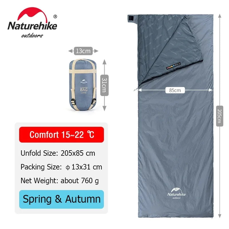 Crash Out Sleeping Bag Ultralight 2 Seasons Spring /Summer Chose Blue/Brown Color Stock Items
