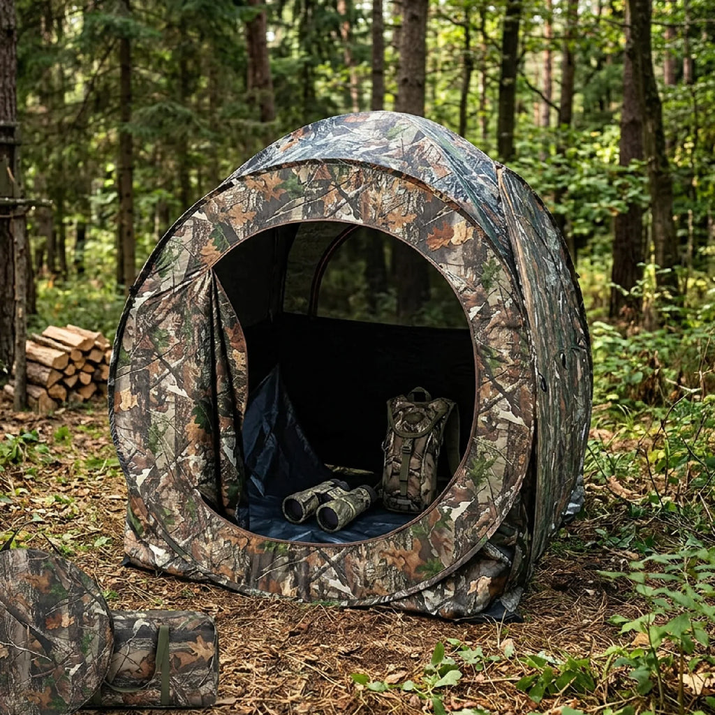 New Hut ! Hunting Blind Ground Shelter - Easy Setup And Storage for Deer Turkey And Duck Hunting
