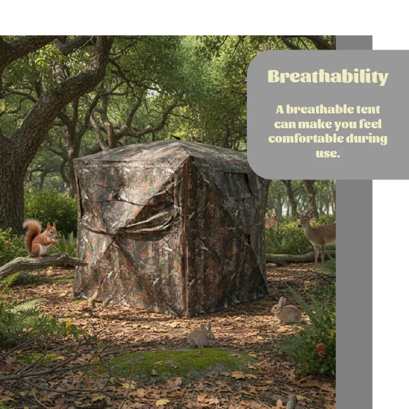 Hunting Blind Easy Setup Ground Shelter Outdoor Camo Blind with Storage
