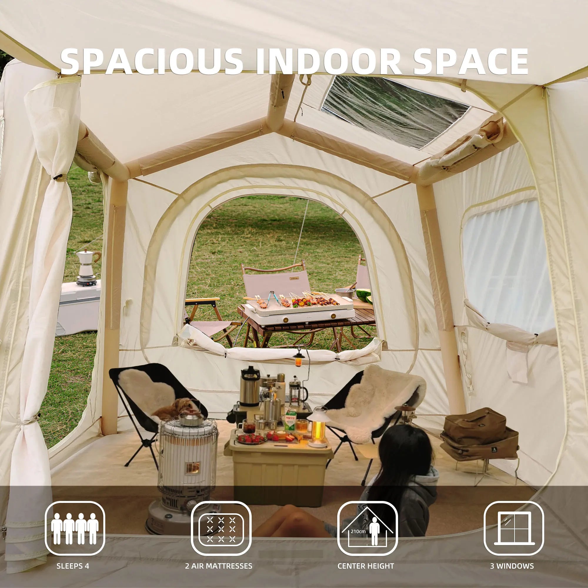 New SUV/TRUCK Inflatable Tents for Camping /Tailgating  Easy Setup Inflatable /Waterproof Air Tents for Camping Adult 4/6/8 Person