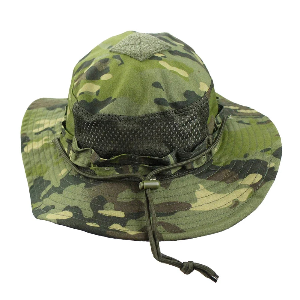 Jungle Camo Enthusiasts Square Pocket Boonie Outdoor Bucket Hats