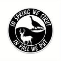 Deer /Turkey Strut 'n Rut Pattern, Weatherproof No Residue Sticker for Car Truck Windows