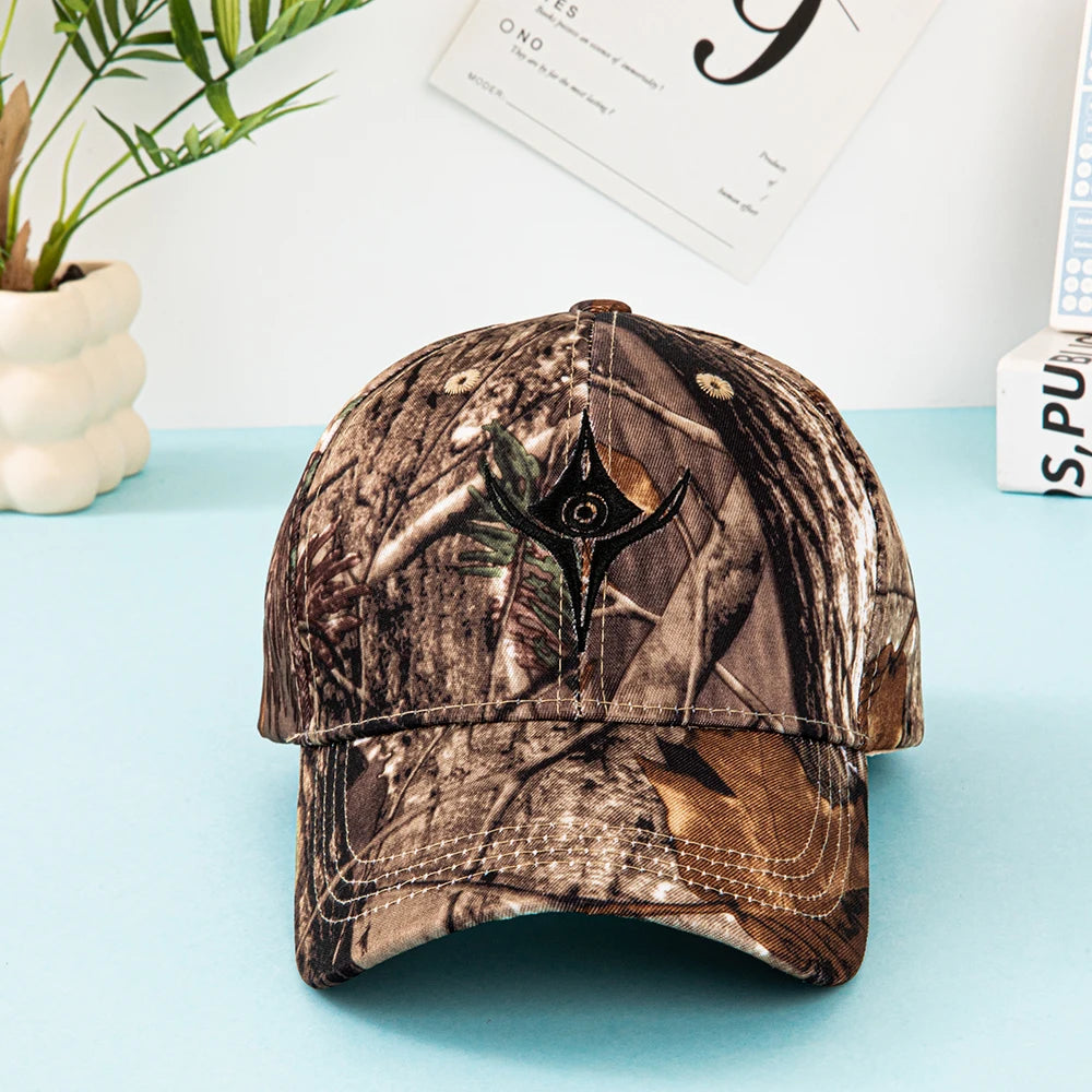 Super Deal! outdoor baseball style caps,black/brown camouflage