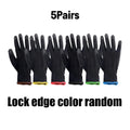 Multi-Pairs of Black Coated Gloves Black Nylon Coated Outdoor Safety Work Gloves Lightweight (package deal )