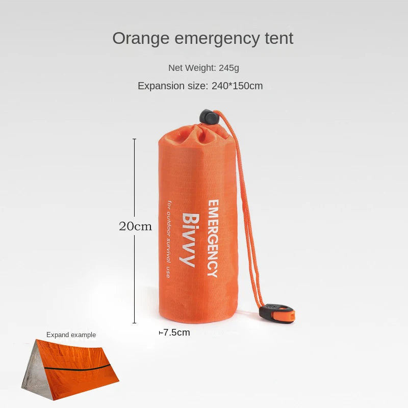 2 Person Emergency Shelter Survival Tent Kit Mylar Tube Tent /Waterproof