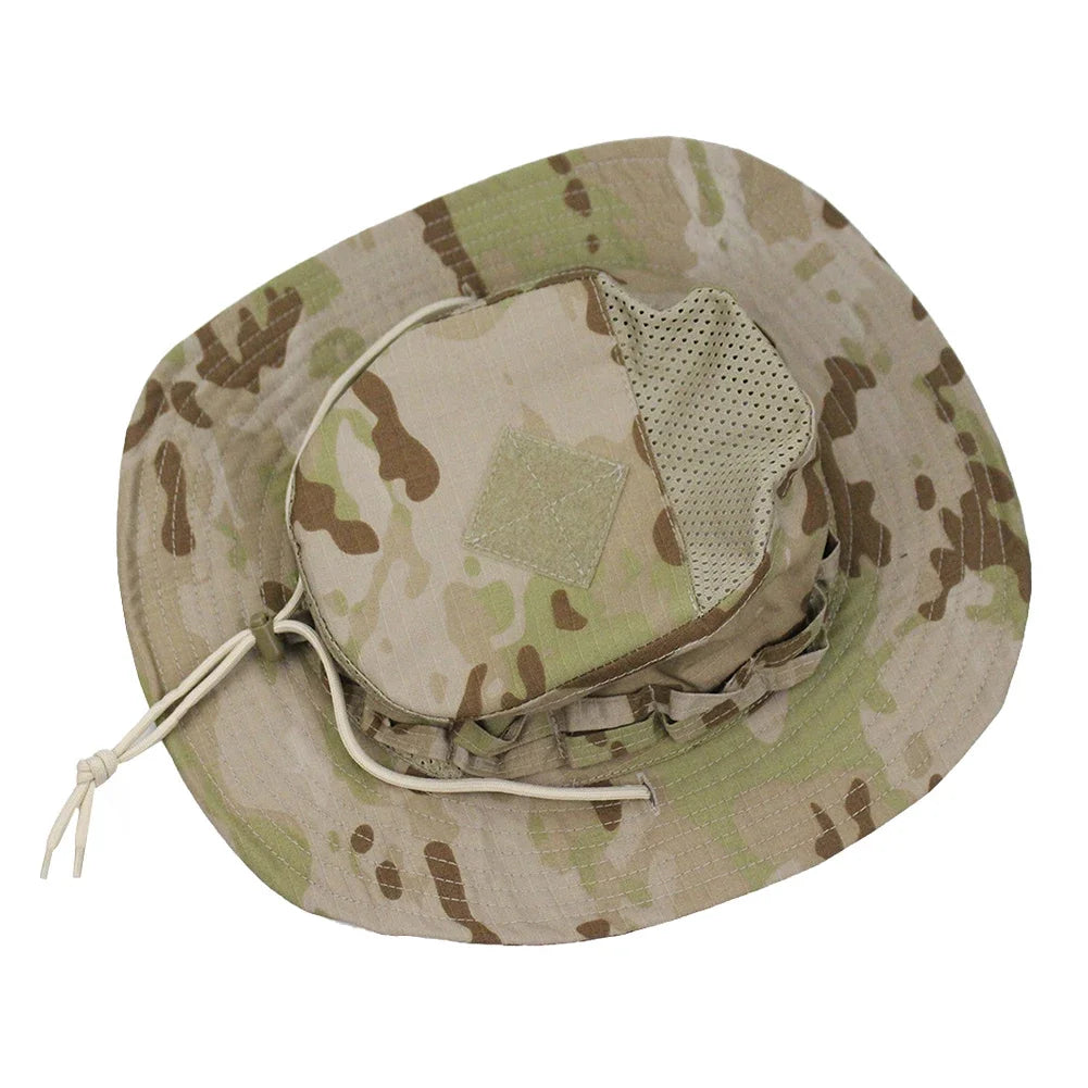 Jungle Camo Enthusiasts Square Pocket Boonie Outdoor Bucket Hats