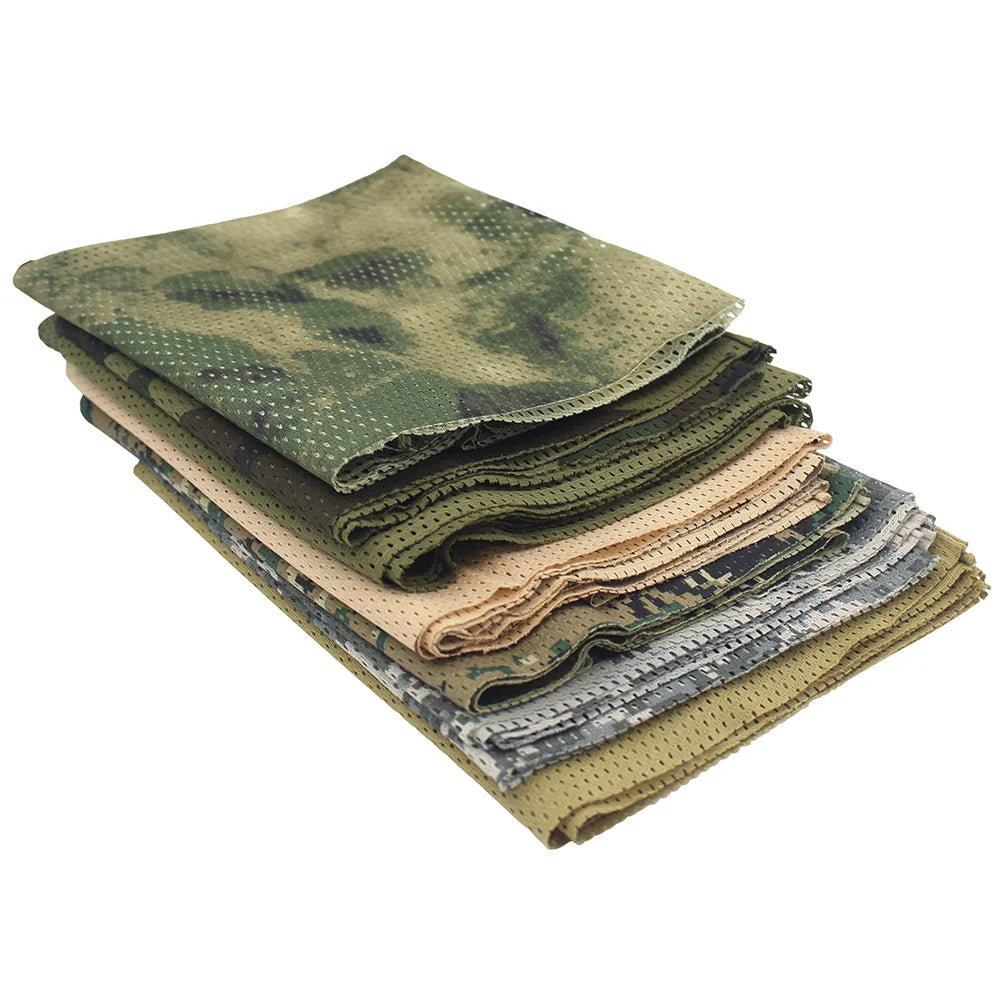 Hunting Mesh Breathable Scarf 165*48cm Tactical Bandana Special Operations Camouflage Face Towel Rifle Camouflage Net