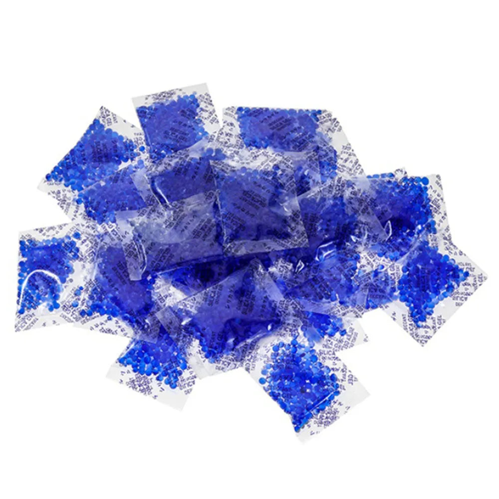 10/20/50 Pcs 5g Blue Non-Toxic Silica Gel Rust Stopper-Desiccant ,Moisture Dehumidifier Bag Reusable