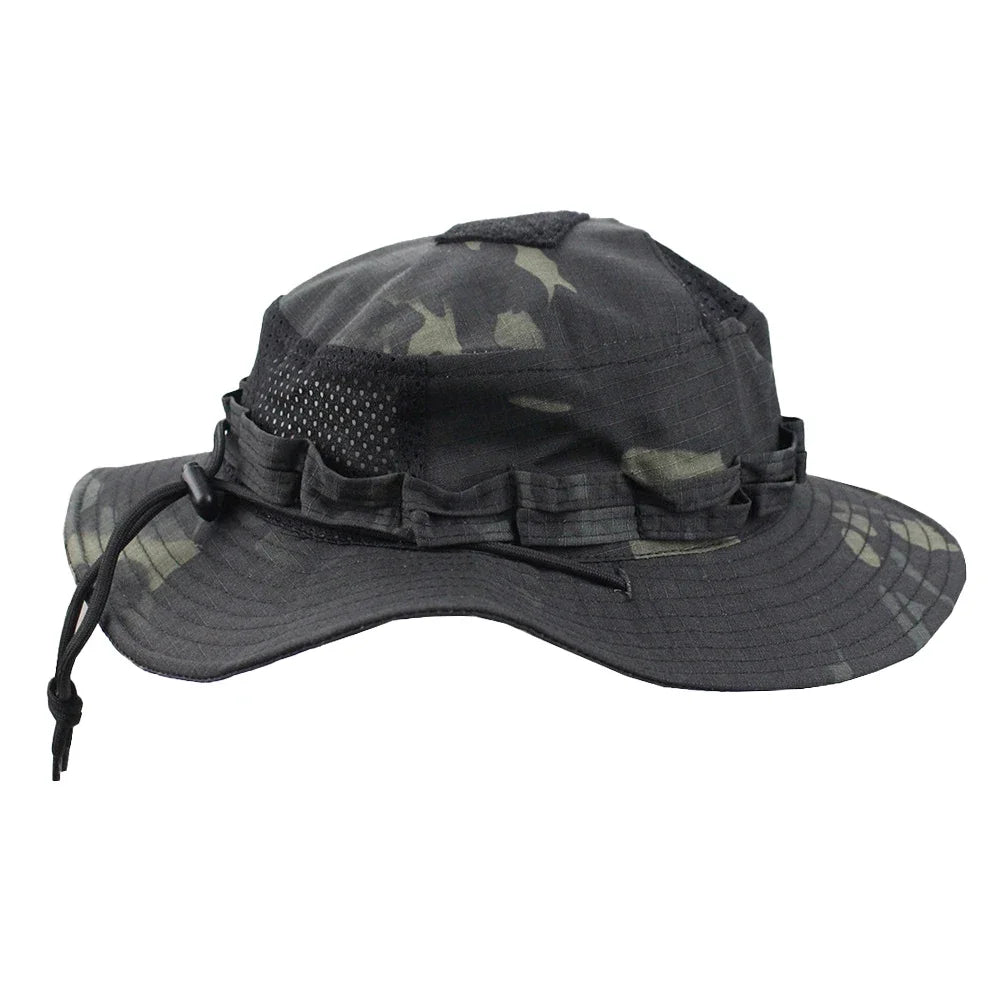 Jungle Camo Enthusiasts Square Pocket Boonie Outdoor Bucket Hats