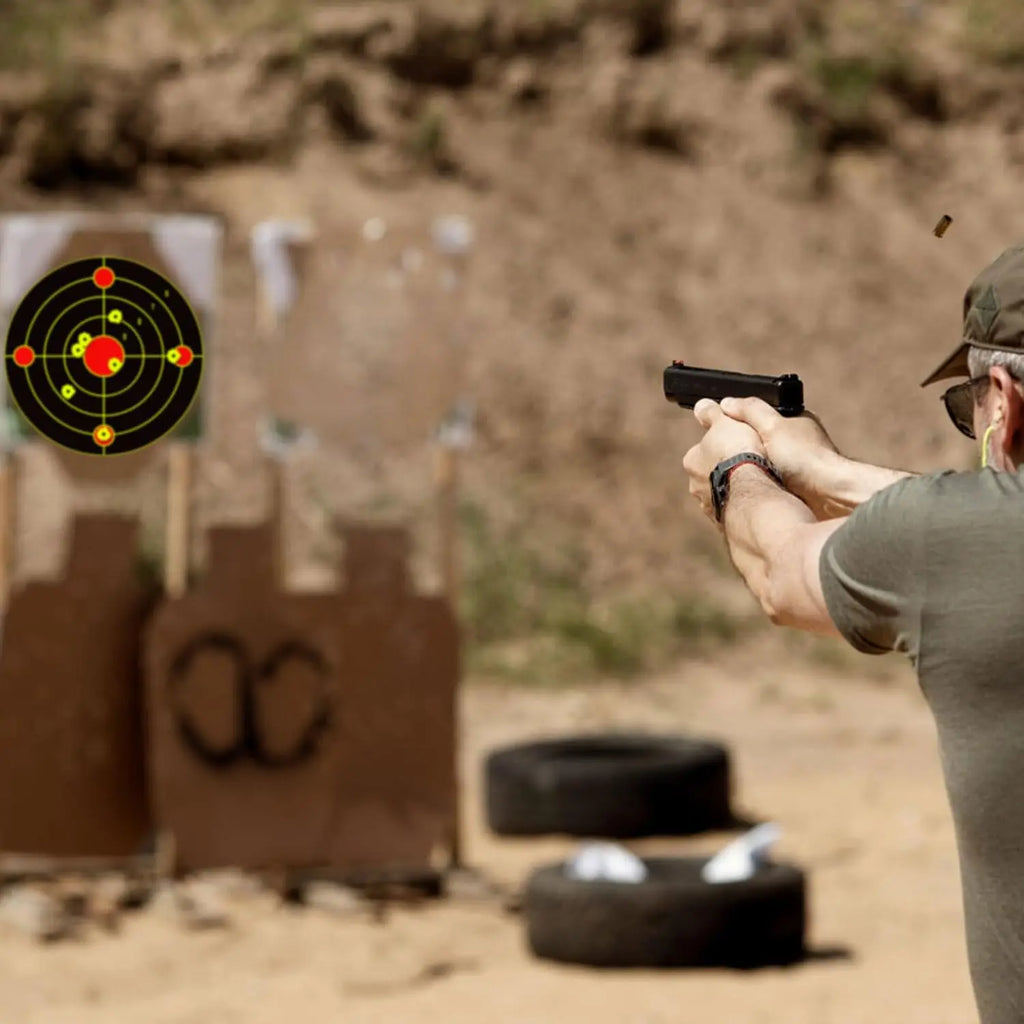 12x12 Inch Splatter Adhesive Targets Stickers Reactive Shooting Targets  with Yellow Effect
