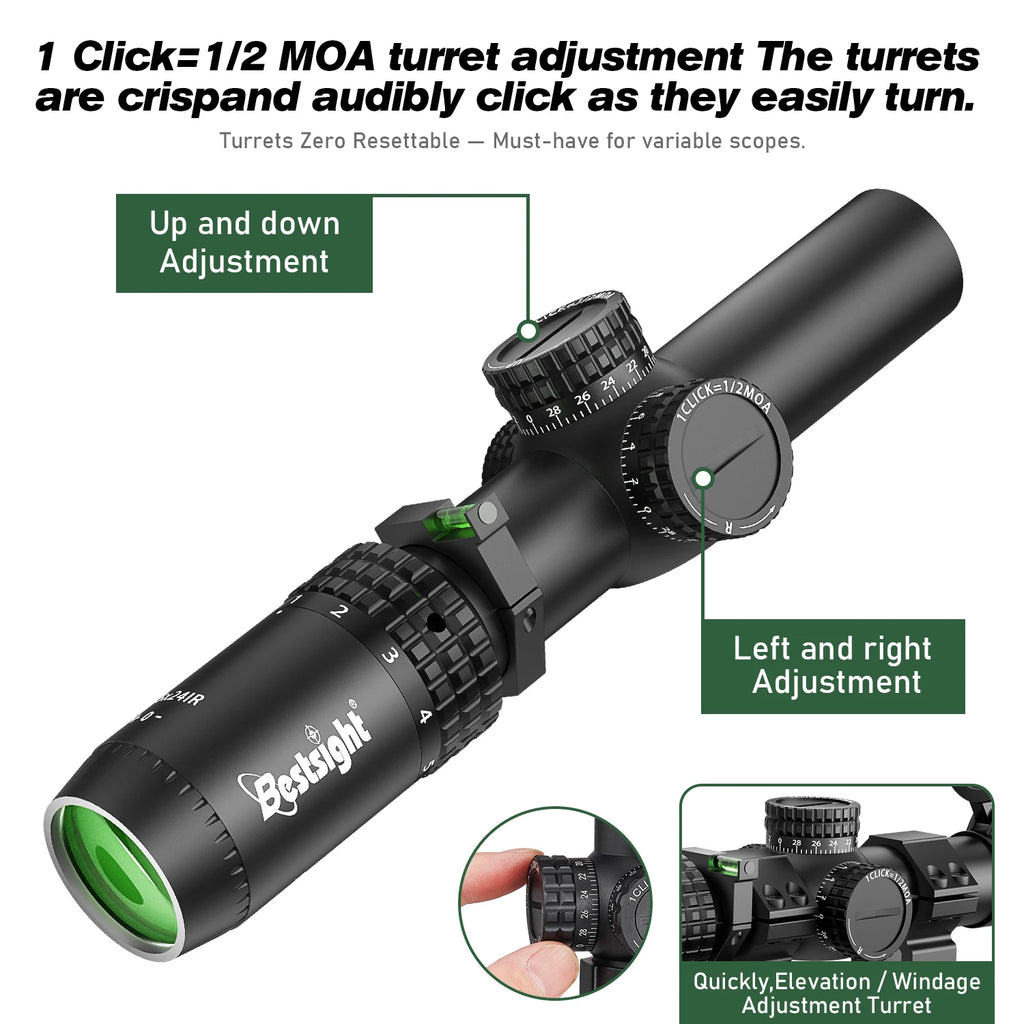 1-5x24 SFP LPVO Hunting Scope Tactical Optics Scope w/light