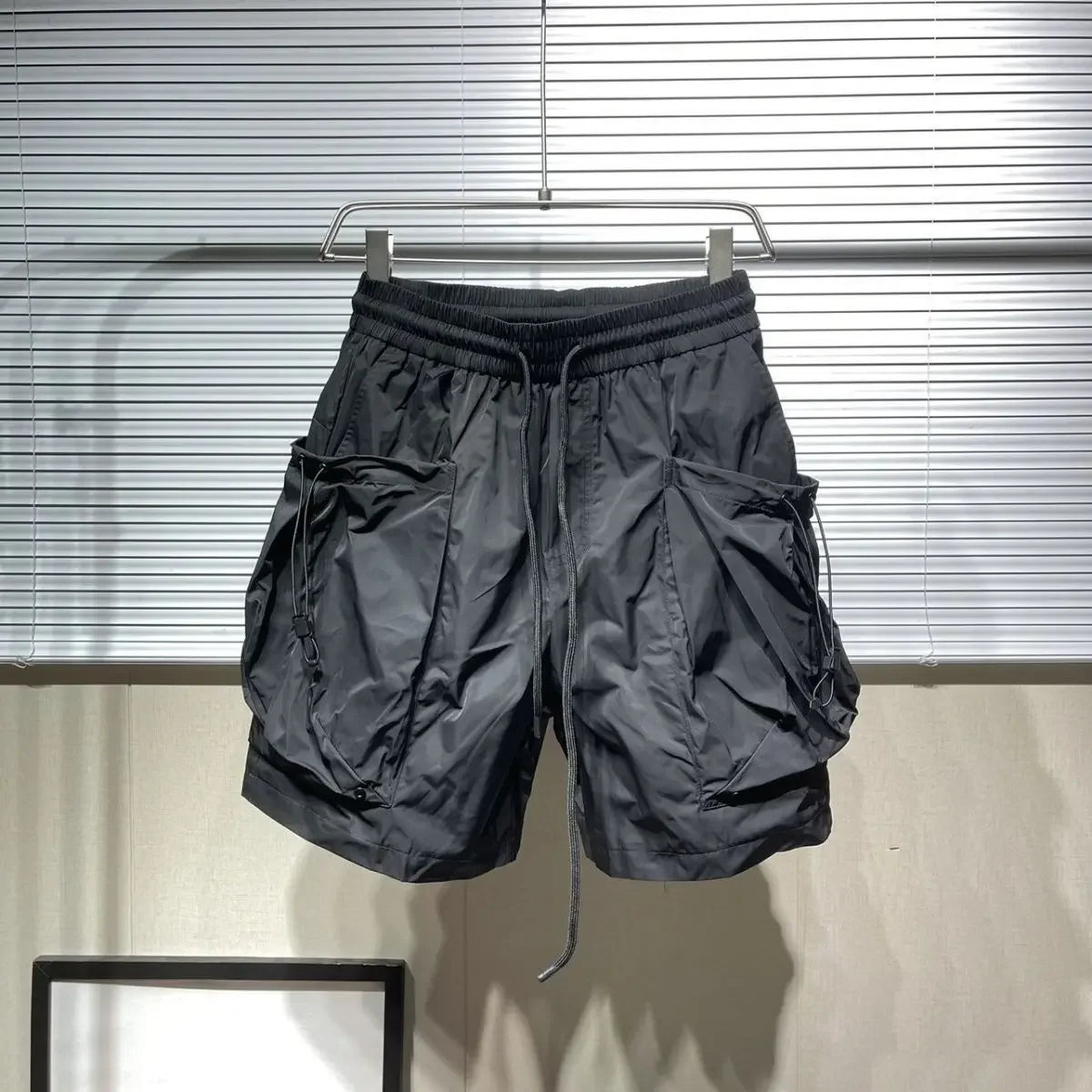 Men Shorts Summer /Cool Feeling Quick Dry Wide Leg /Functional Wind Large Pockets Trendy Men  Shorts