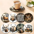 New for Her ! A set of 8-piece deer themed  coasters suitable for beverages, coffee, and tea -  Best Buy Item for Home Hunters