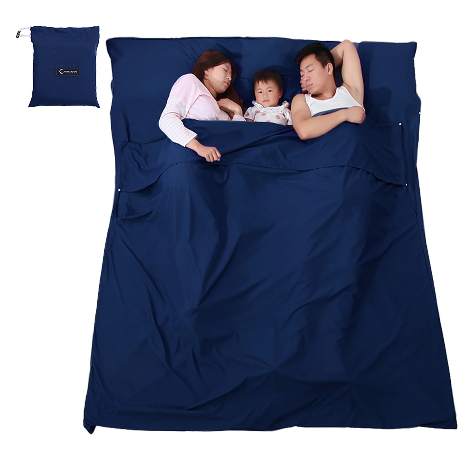 115cm*210cm Lightweight Sleeping Bag Liner Portable Multi-person Sleeping Sack Outdoor Camping