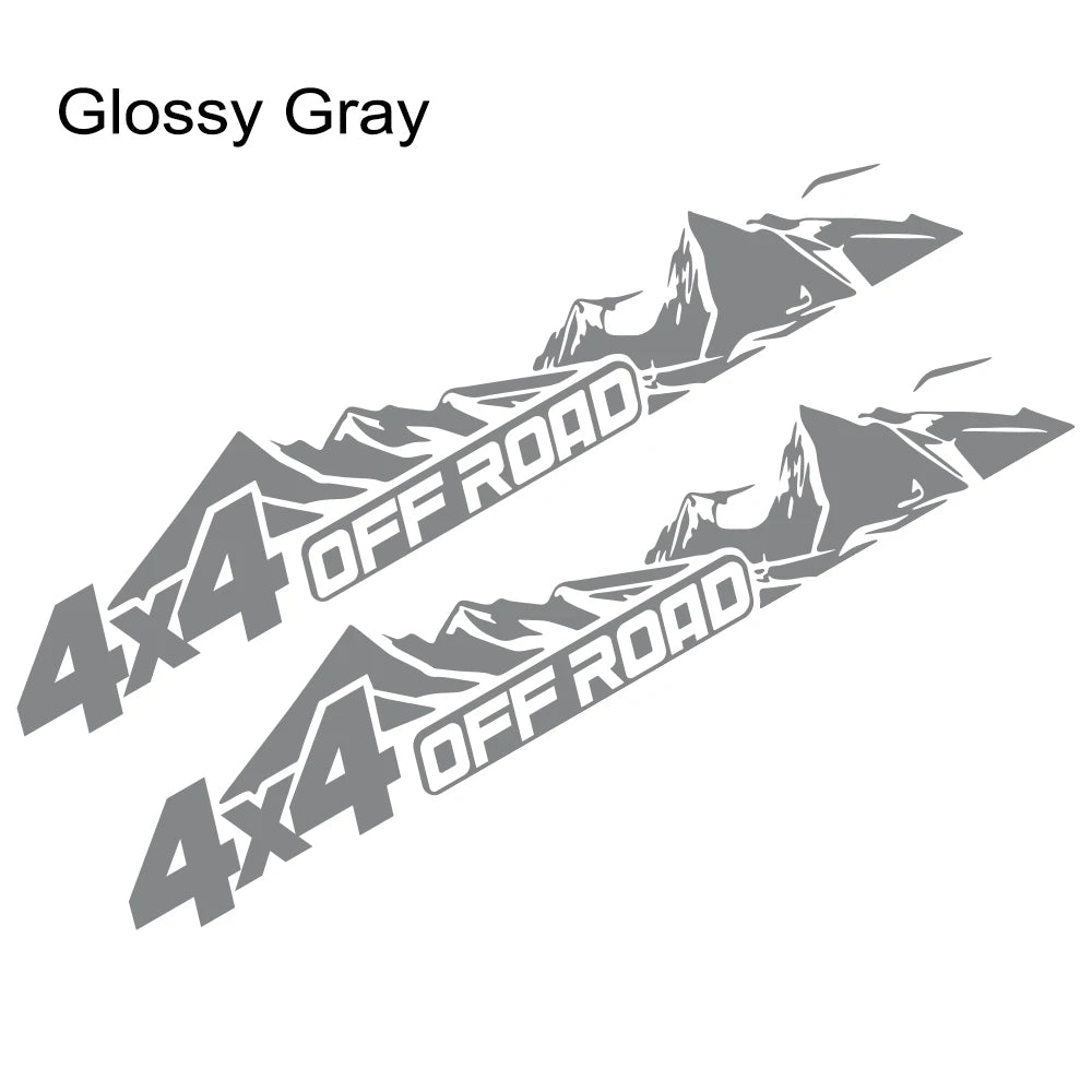 New ! 4x4 Off Road 2 Piece Set Stickers Waterproof /Self-adhesive Decals