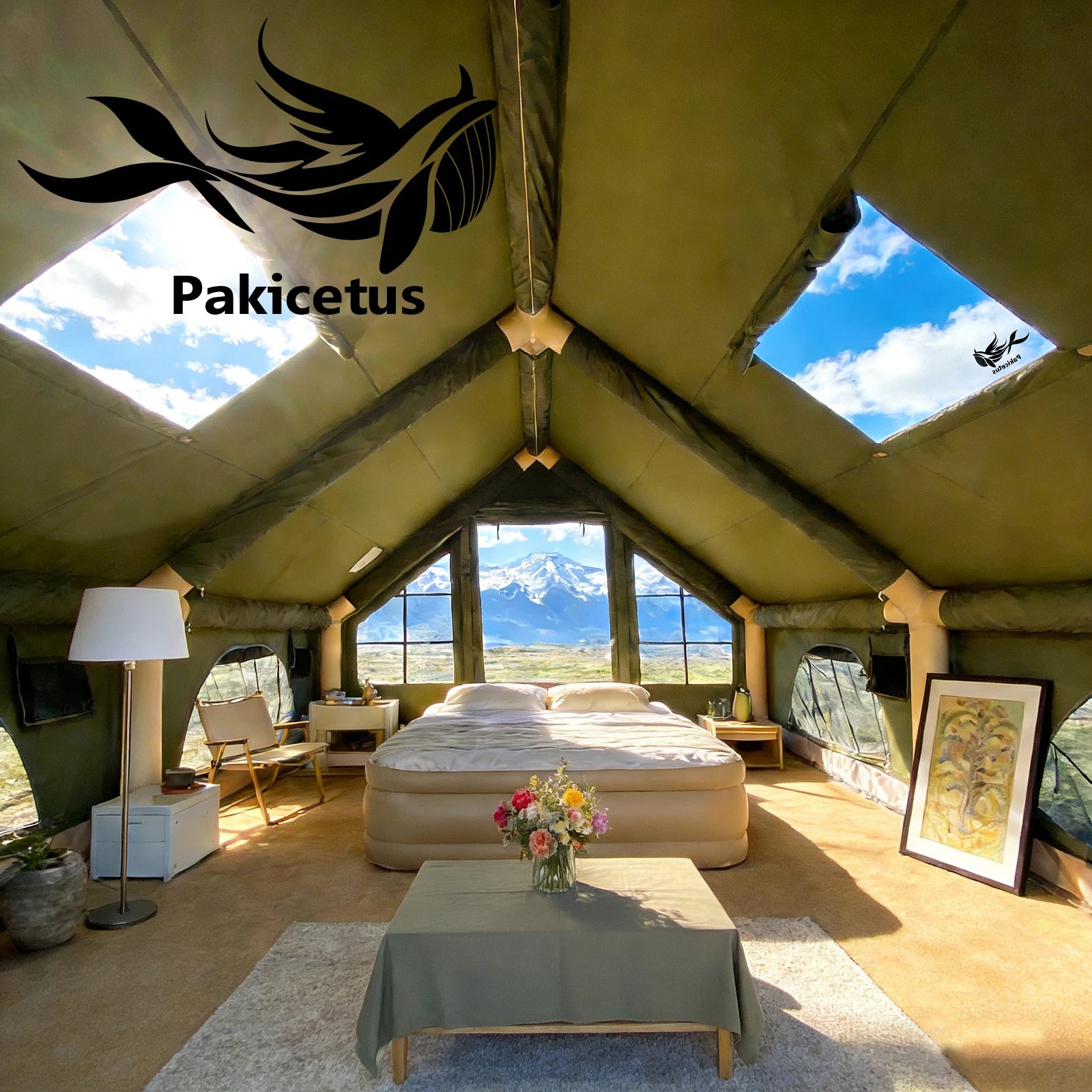 Quick Setup Inflatable Tent, Waterproof Family Tent for All Occasions, Portable Air Tent with Carry Bag