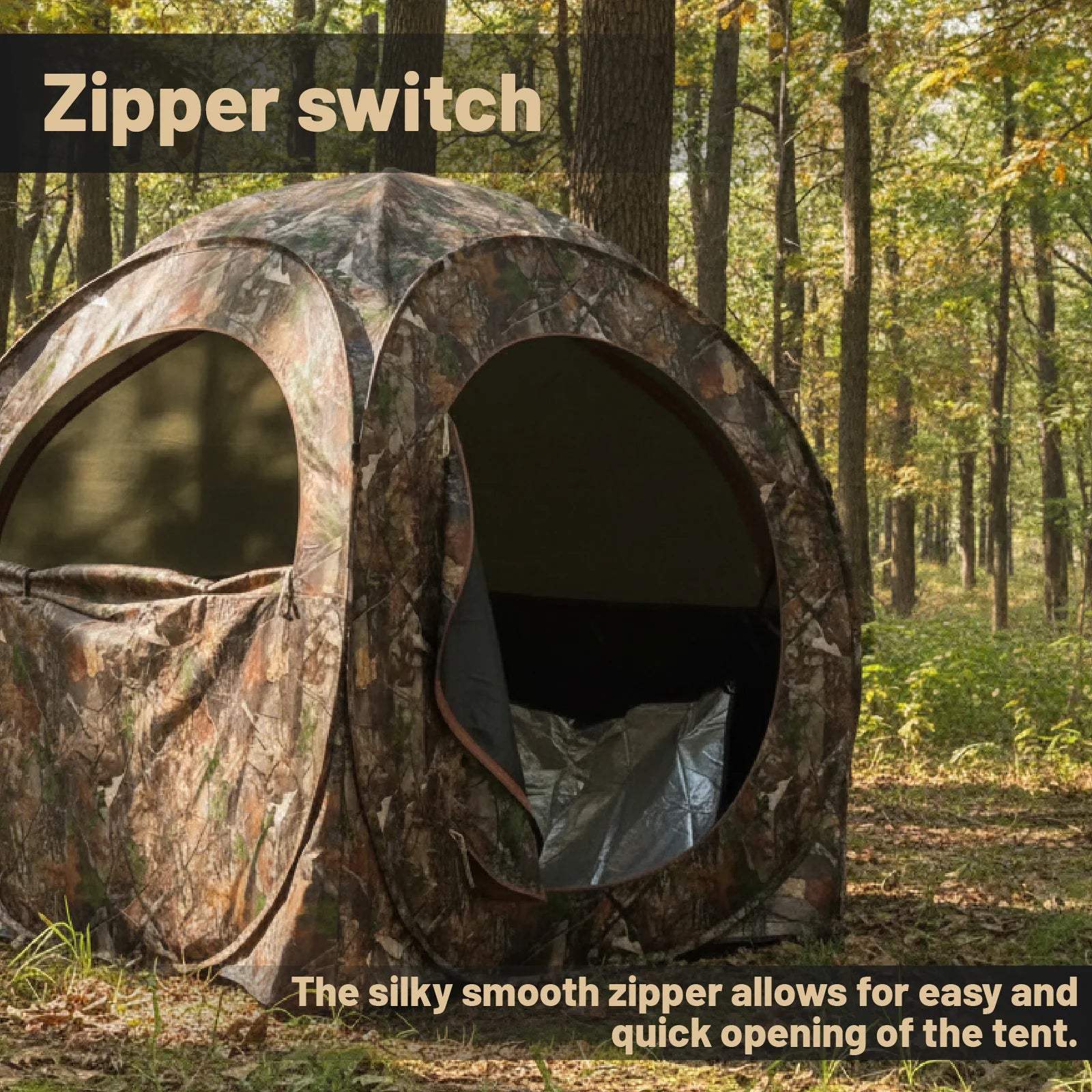 New Hut ! Hunting Blind Ground Shelter - Easy Setup And Storage for Deer Turkey And Duck Hunting