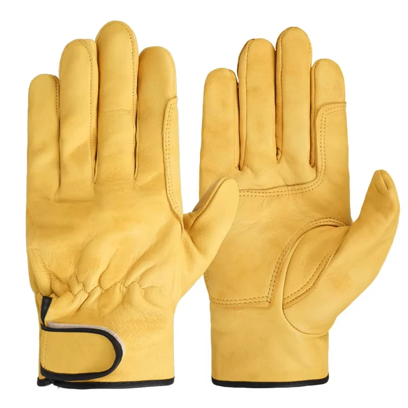 Work gloves sheepskin leather/driver wear-resistant gloves (2 Colors)