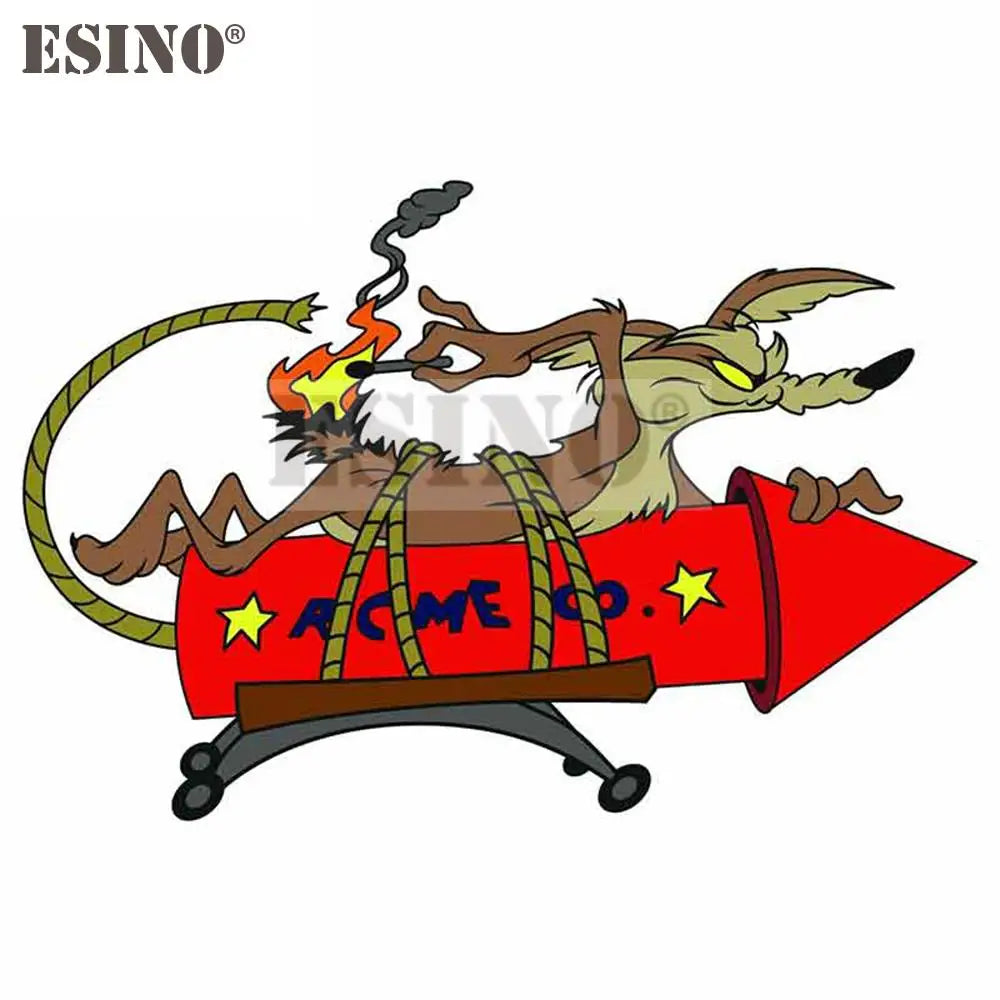 Wile E Coyote ACME Rocket Vinyl Decal Decorative Sticker /Decal Waterproof Car Body Pattern Vinyl