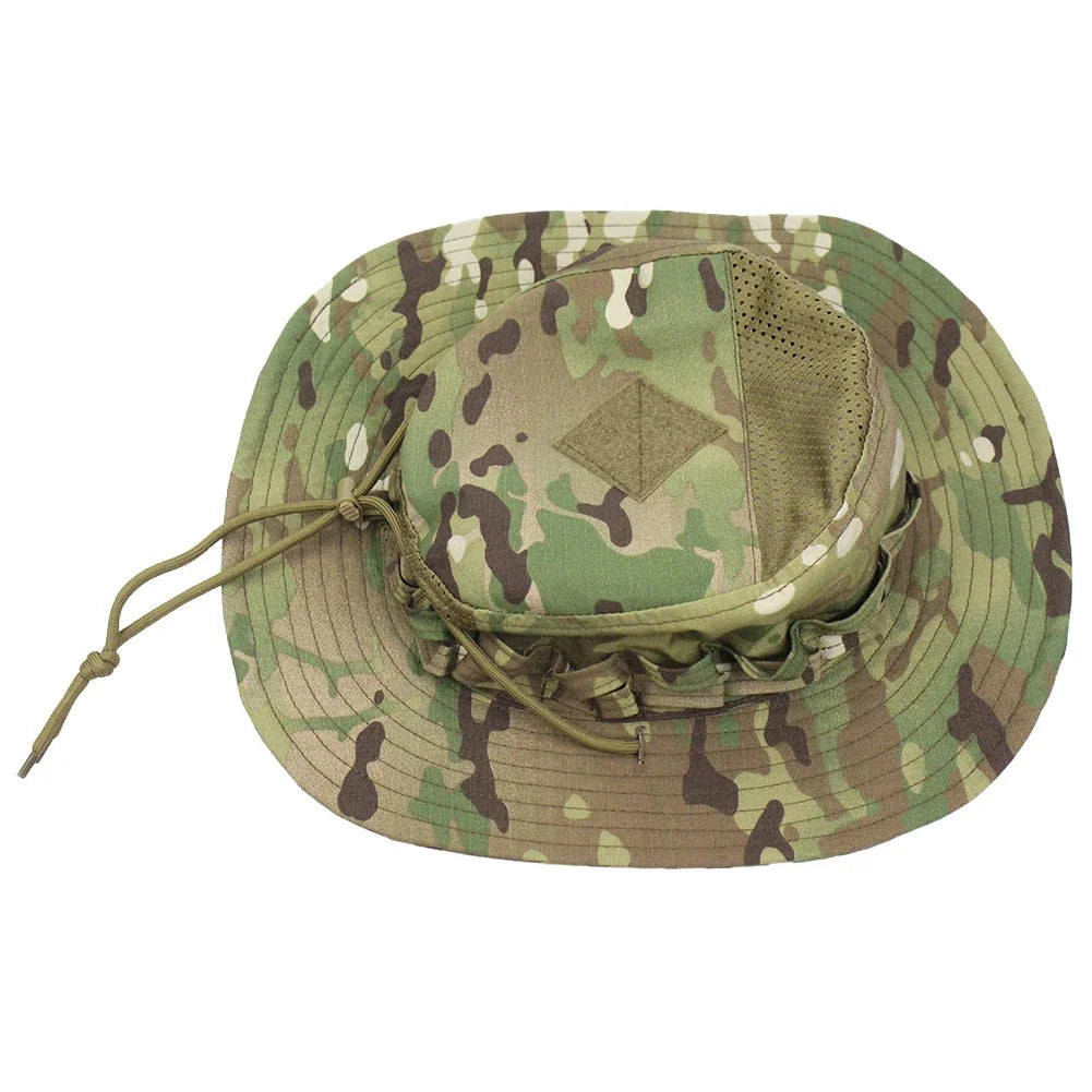 Jungle Camo Enthusiasts Square Pocket Boonie Outdoor Bucket Hats