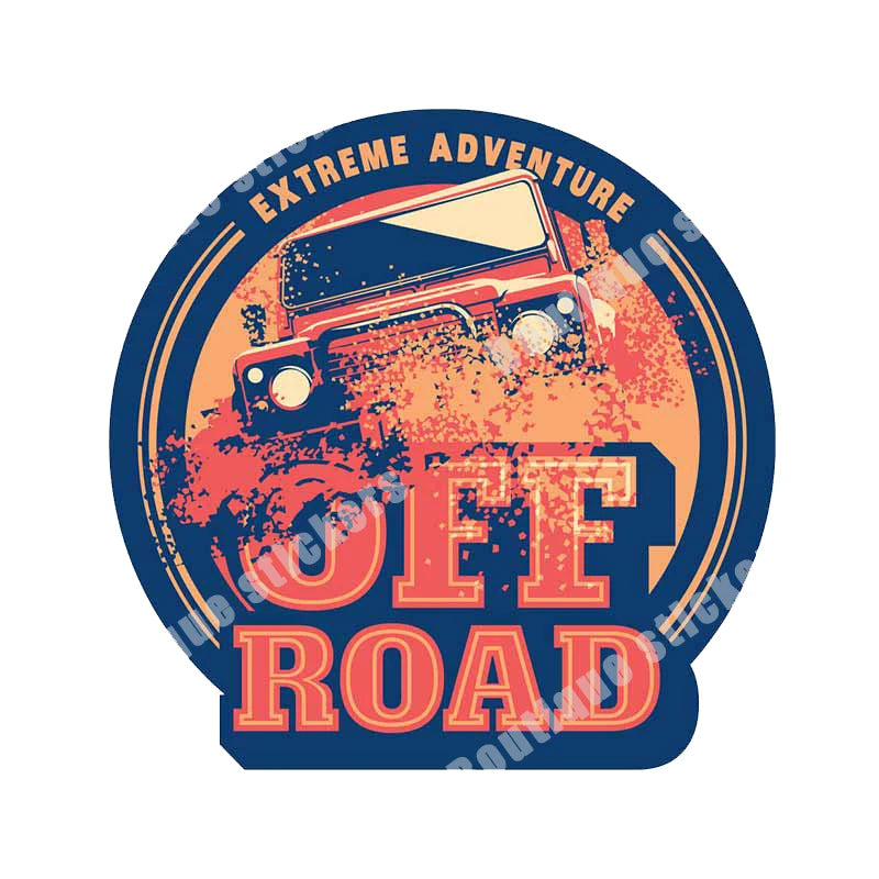 Outdoor Idenity-15 Kinds of Retro Off-road 4x4 Off-road PVC Vinyl Old School Stickers