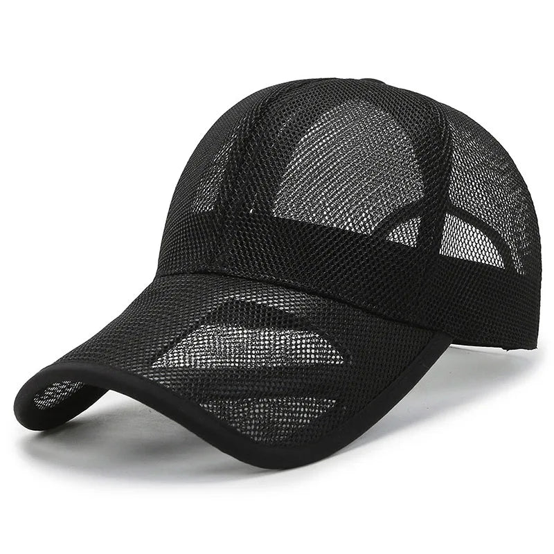 New Men Summer Mesh Cool Trucker Sunhat Long Brim