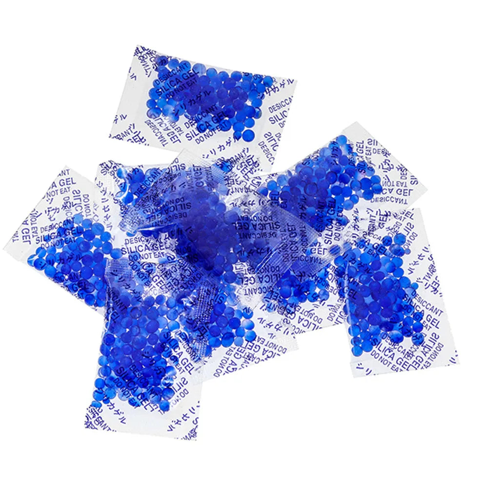 10/20/50 Pcs 5g Blue Non-Toxic Silica Gel Rust Stopper-Desiccant ,Moisture Dehumidifier Bag Reusable