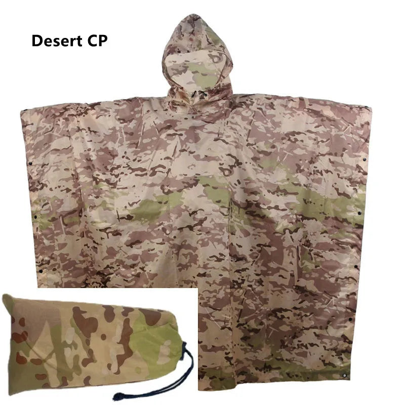 Outdoor Breathable Camouflage Poncho  Travel Rain Gear