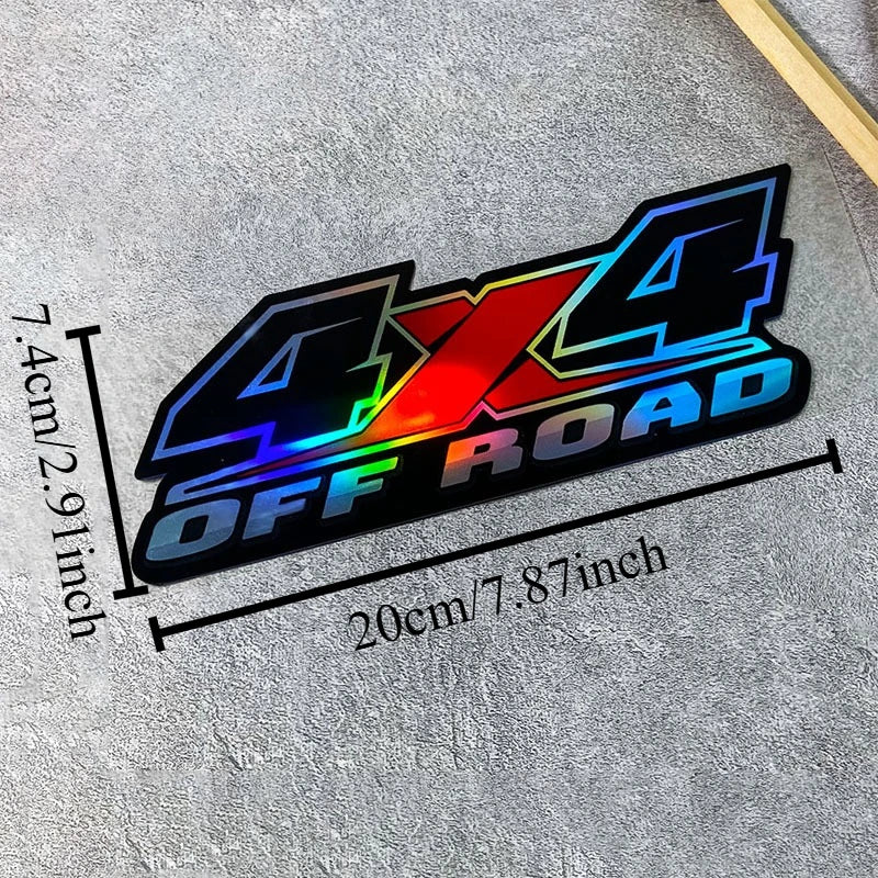 All New Laser Rainbow 4x4 off-road vehicle - Waterproof vinyl stickers, with neon light affects