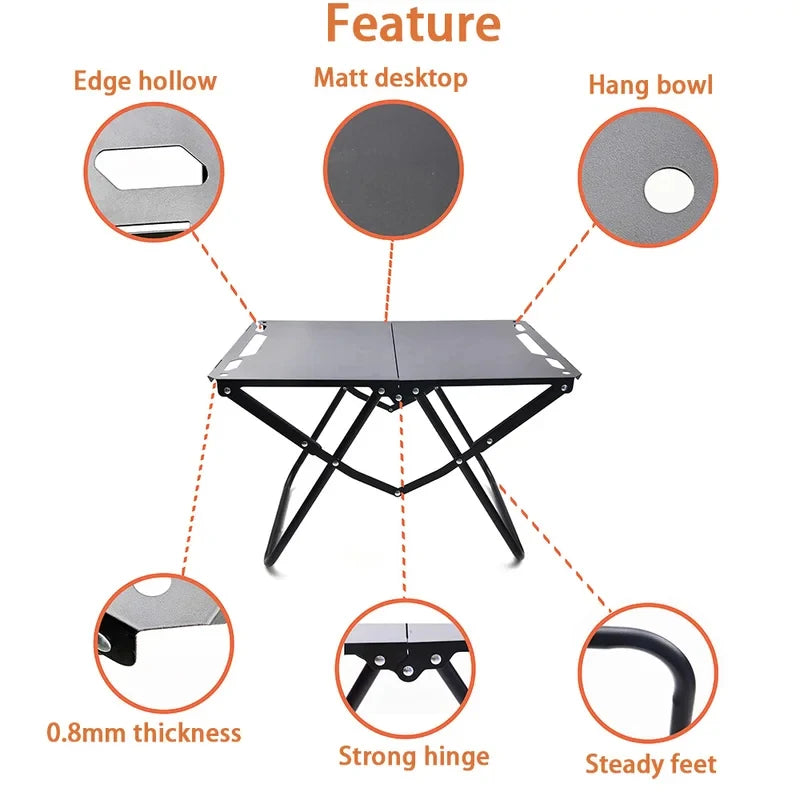 Lightweight Foldable Picnic Table, Portable , Convenient for Outdoor Travel