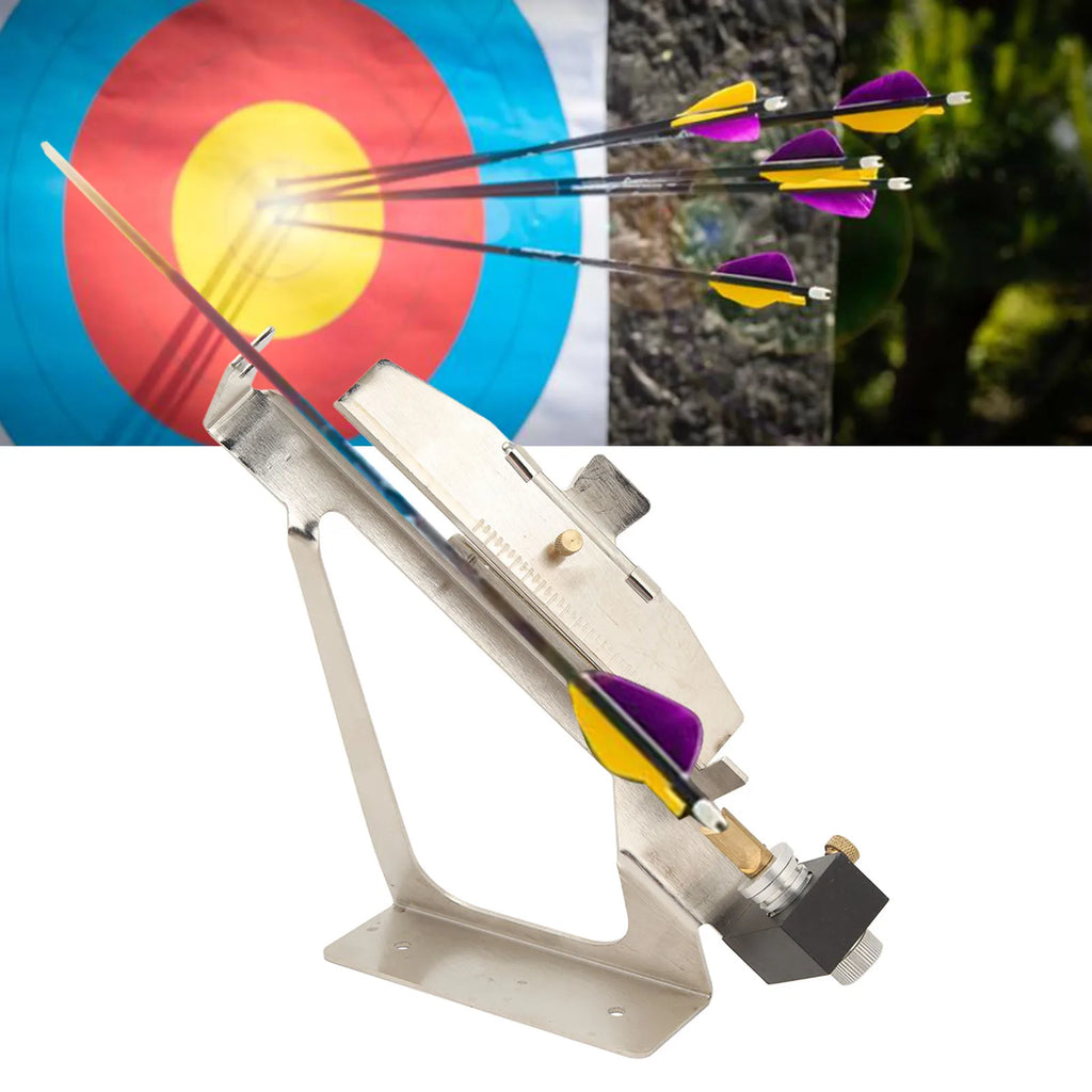 New Archery Fletching Tool Fletching Jig Stainless Steel Clear Scale Adjustable Anti Slip Feather Arrow Accessory