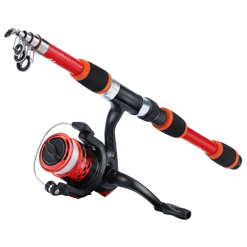 Timberline Special/// Fishing Rod and Reel Combo1.8M Telescopic Rod with Reel Max Drag Full Fishing Kit