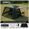 Large Family Camping Tent with Aluminum Frame Windproof & Waterproof Sun Shelter for Outdoors