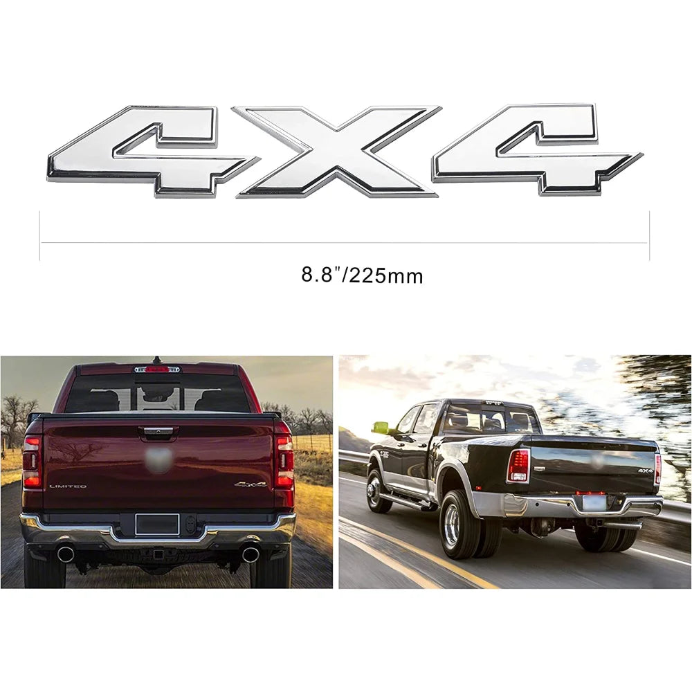 4X4 Emblem 8.8 Inch Badge for Dodge Ram 1500 2500 3500 /Ford F150