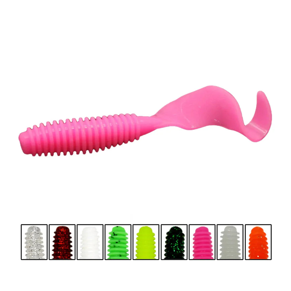 1PC- 100PCS Silicone Bait Fake Fish Wobblers Crankbait Lures Artificial