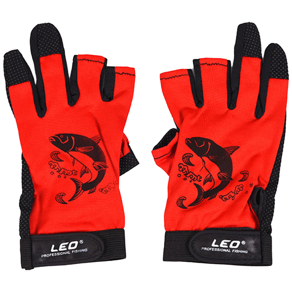 Quick Dry With Three Fingers Exposed Lightweight Angling Gloves For Men /Women