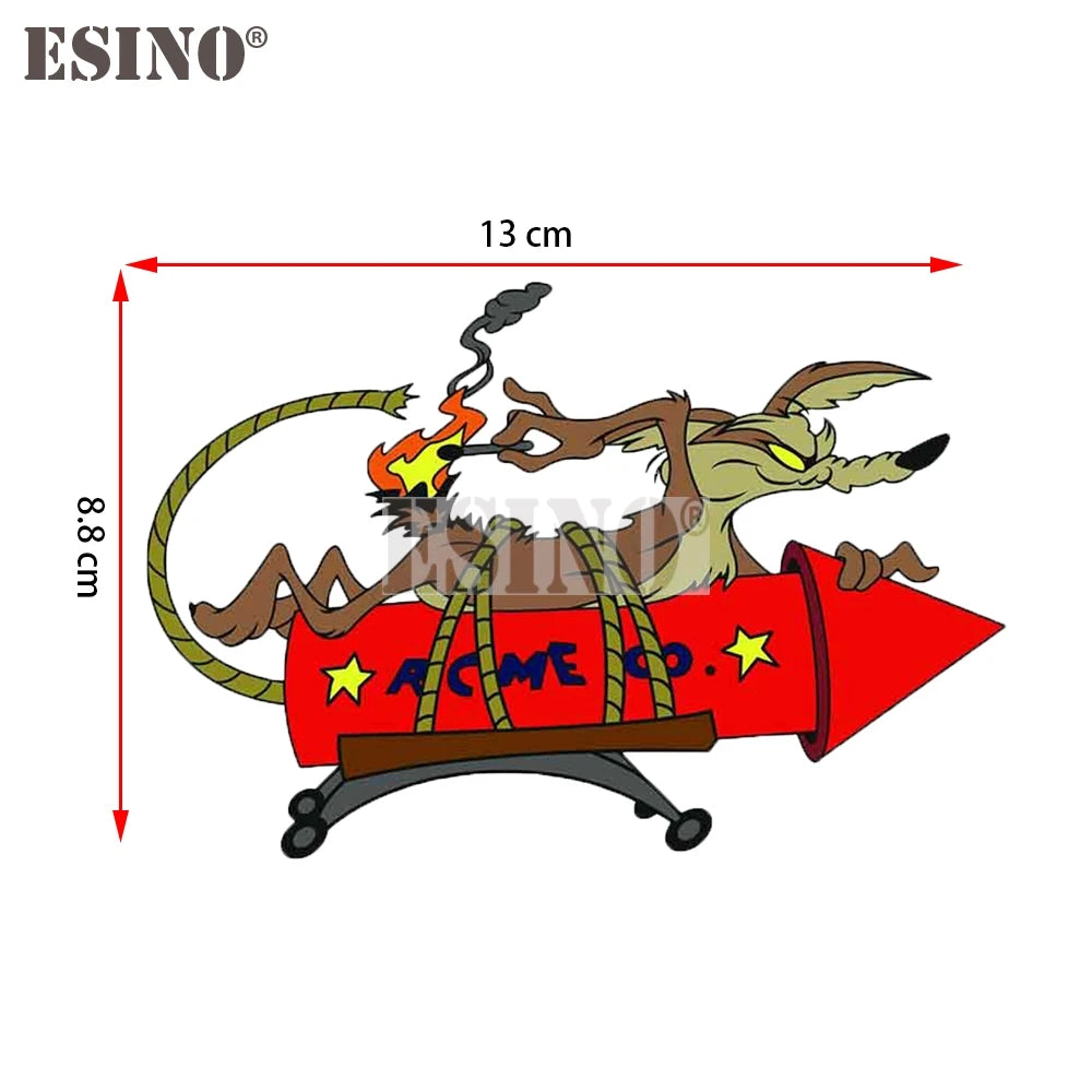 Wile E Coyote ACME Rocket Vinyl Decal Decorative Sticker /Decal Waterproof Car Body Pattern Vinyl