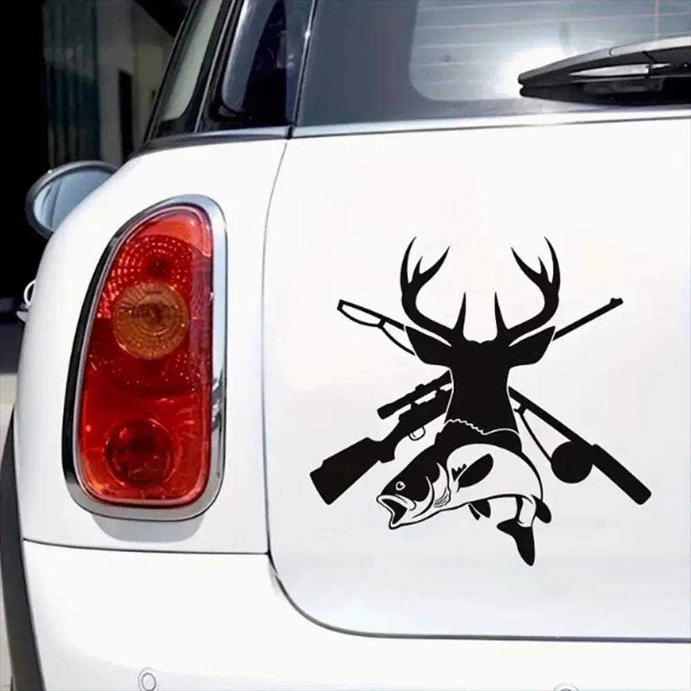 Buck And Bass Sticker For Laptop/Boat/Window/ Tailgate