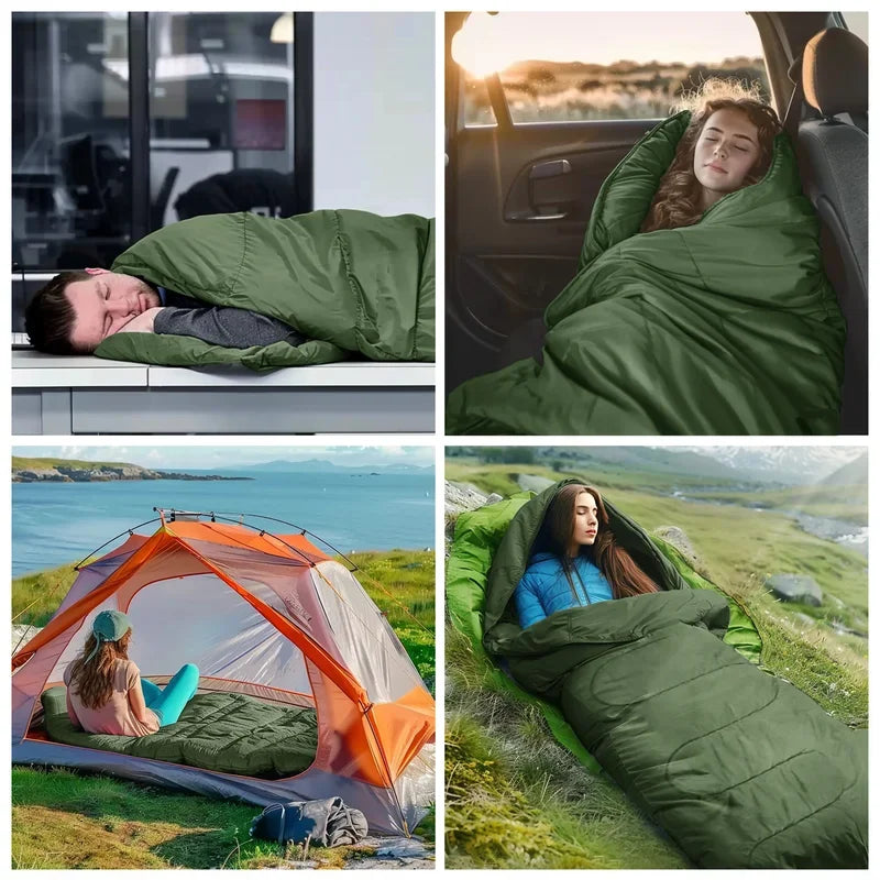 Black Sleeping Bag Ultralight Waterproof 4 Season Warm / Backpacking