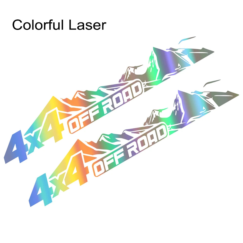 New ! 4x4 Off Road 2 Piece Set Stickers Waterproof /Self-adhesive Decals