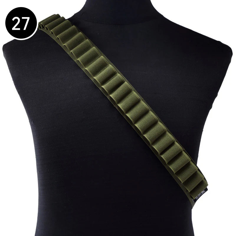 Tactical 27/30/50 Rounds Shotgun Bandolier Adjustable Shotgun Shell Ammo Holder 12 Gauge
