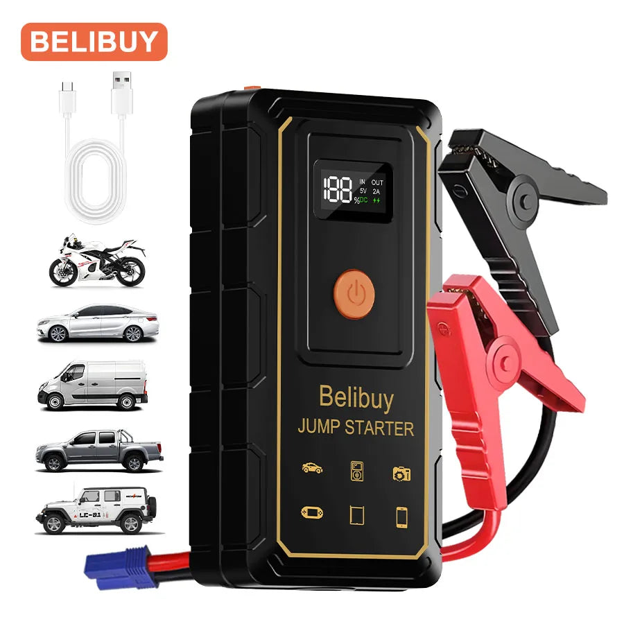 12VCar Battery Starter,5000mAh Portable Emergency Jump Starter,