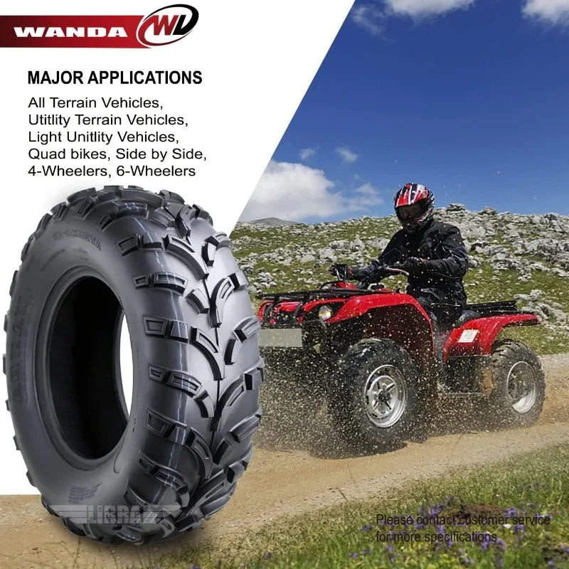 Set of 4 ATV/UTV Tires 25x8 12 Front & 25x10 12 Rear /6PR Budget Stock Replacements