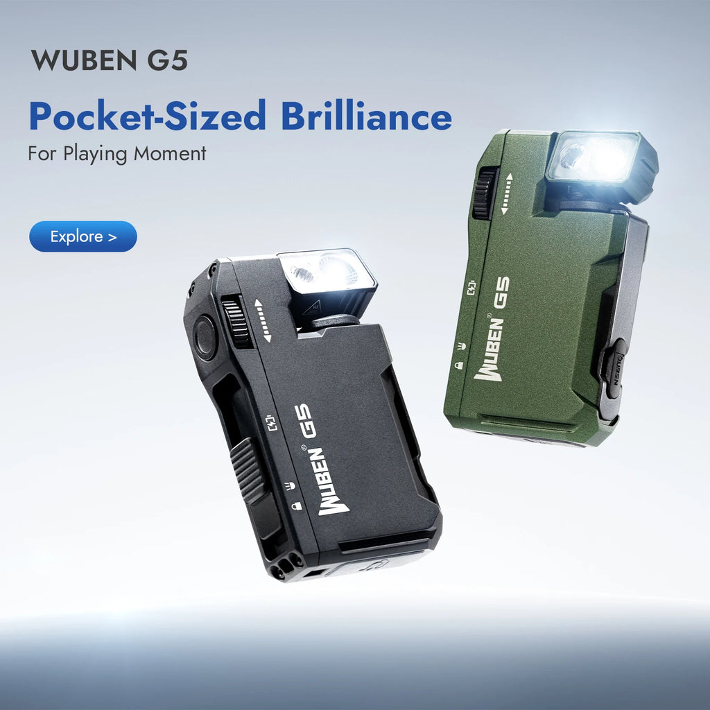 Timberline/Magnetic EDC G5 Flashlight 400 Lumen USB-C Rechargeable Key-chain